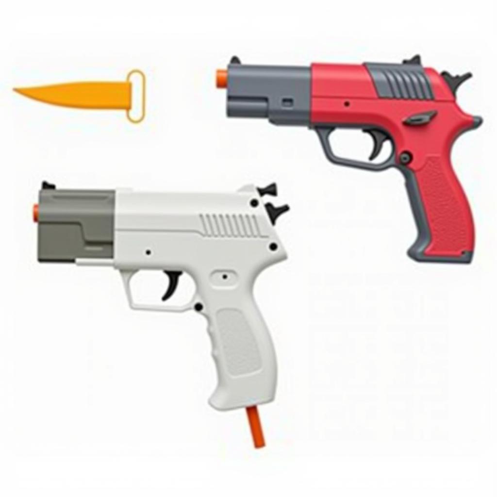 A variety of different plastic tag guns, showcasing different sizes and features.