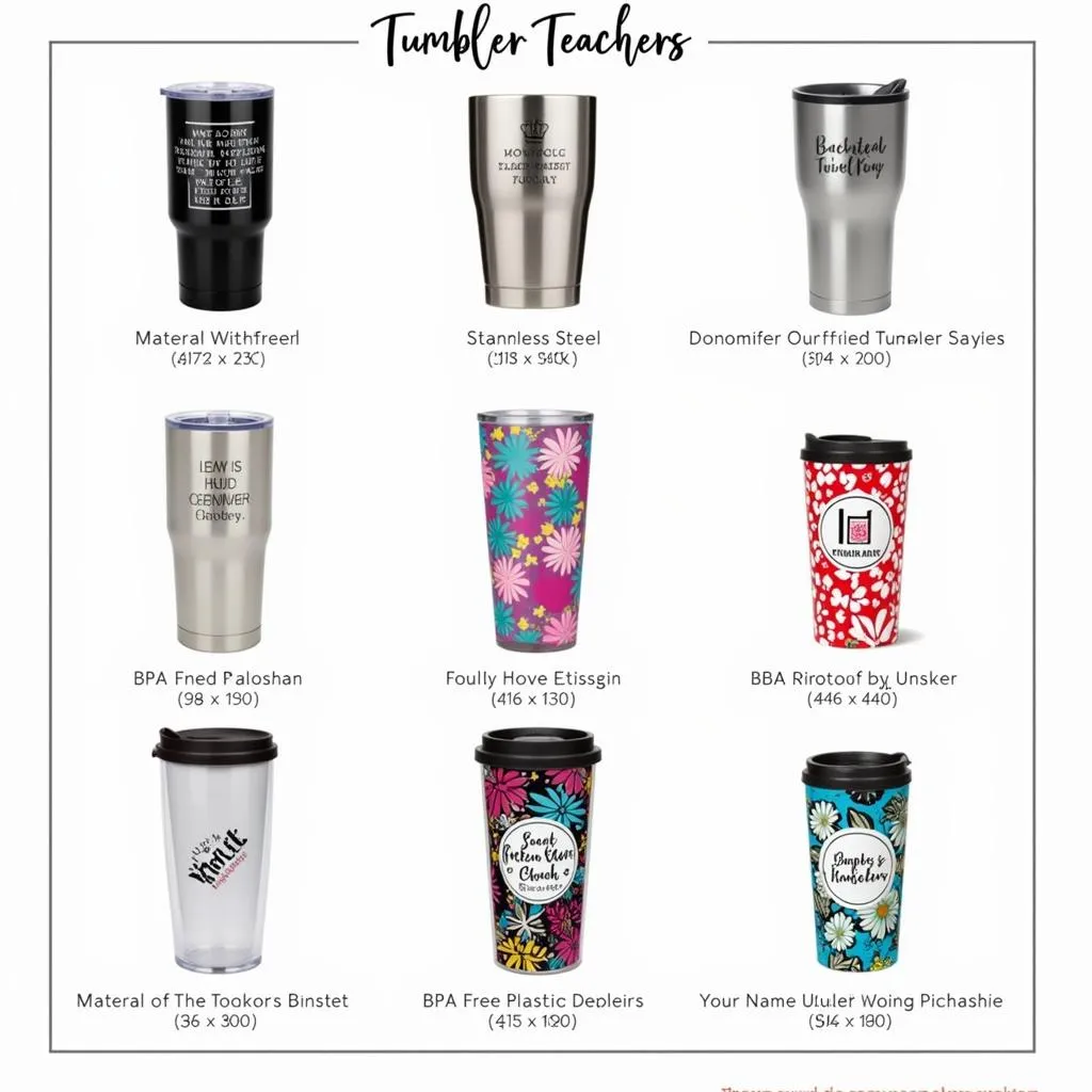 Variety of Tumbler Cups Suitable for Teachers