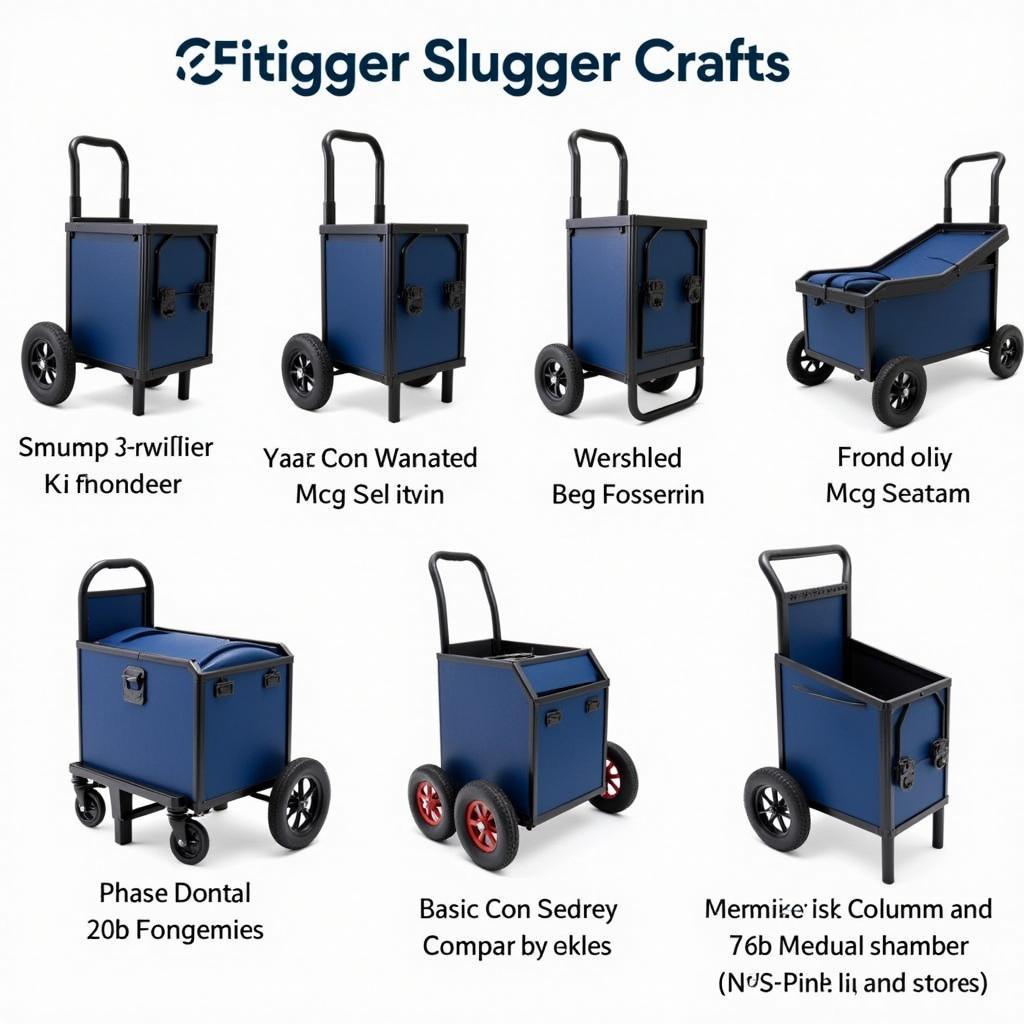 A variety of slugger carts designed for various needs