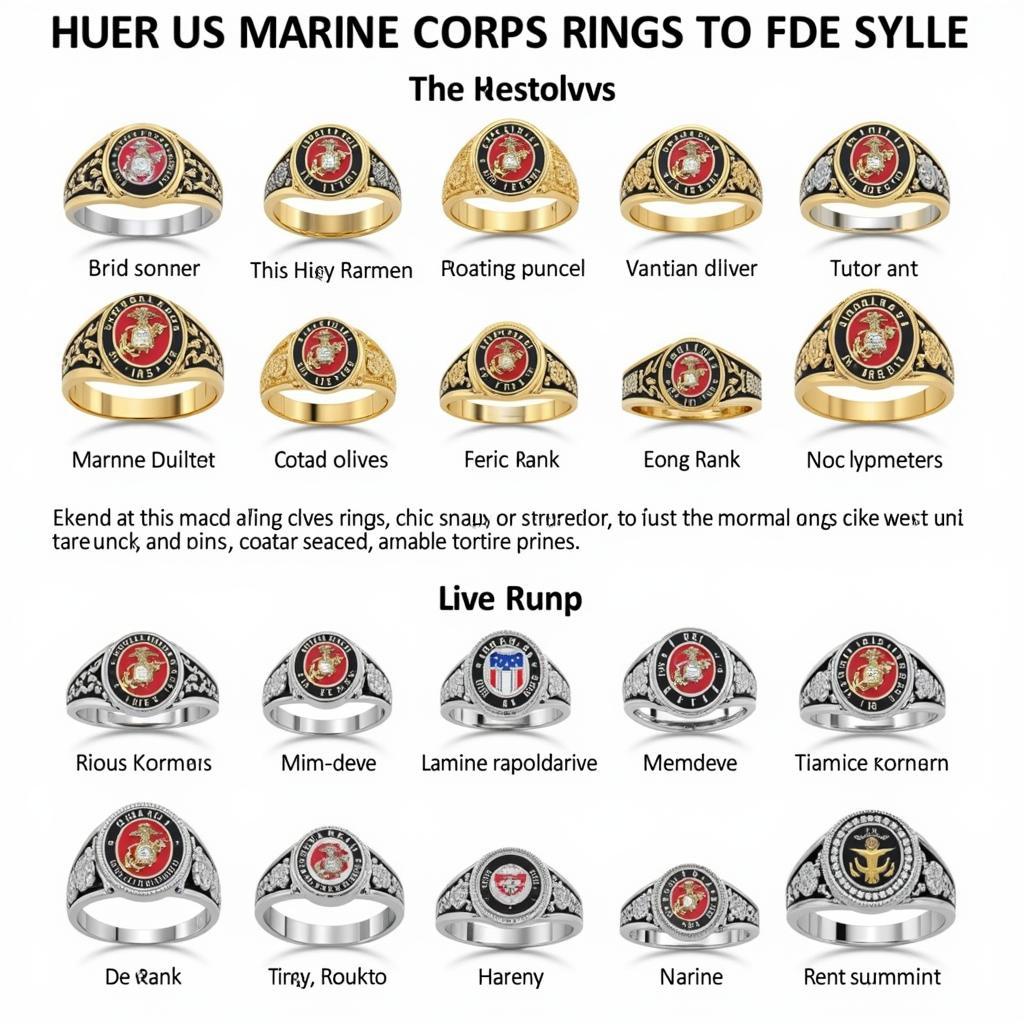 Variety of US Marine Corps Ring Styles Available