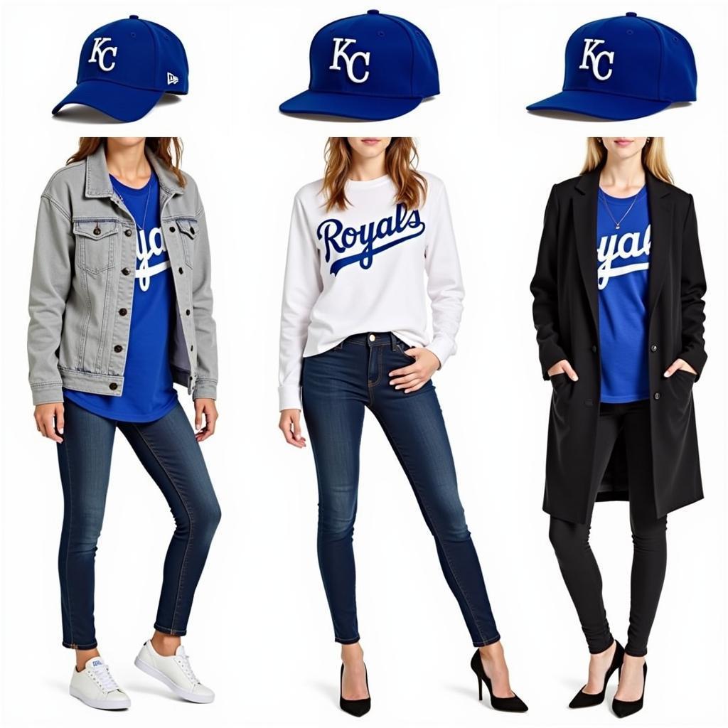 Creative outfit ideas incorporating Kansas City Royals fitted hats