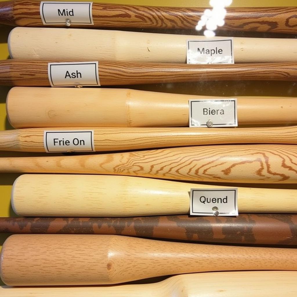 Variety of Wood Types for Bats