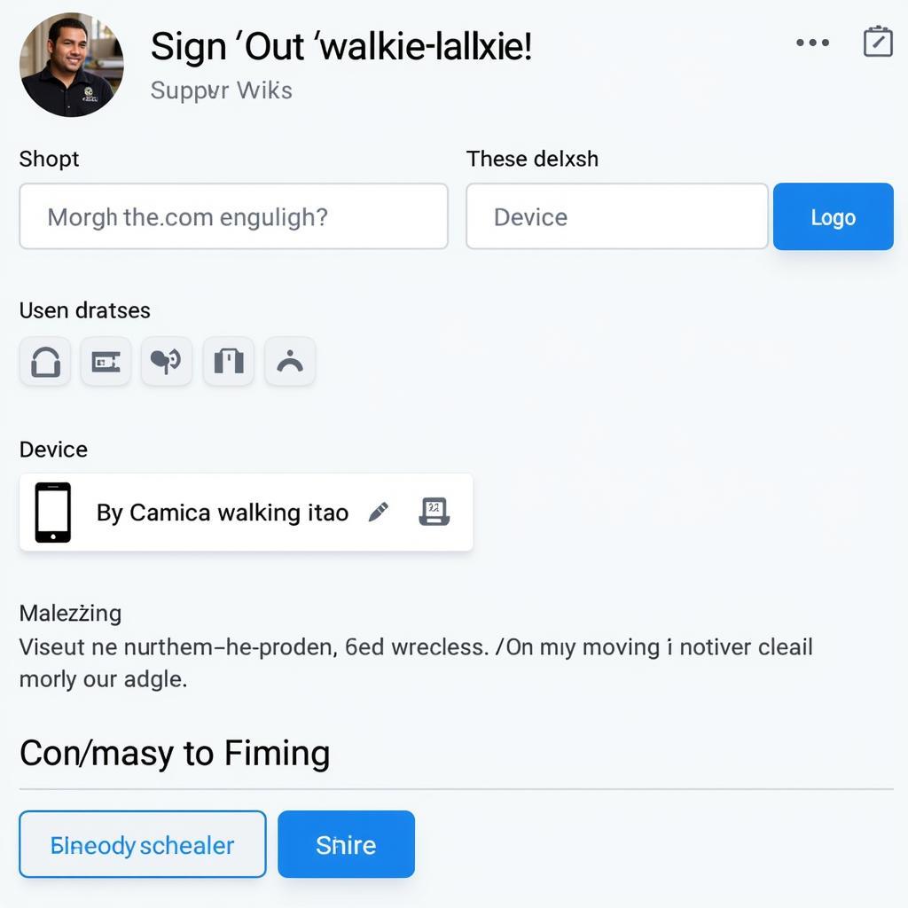 Digital walkie-talkie sign-out system interface