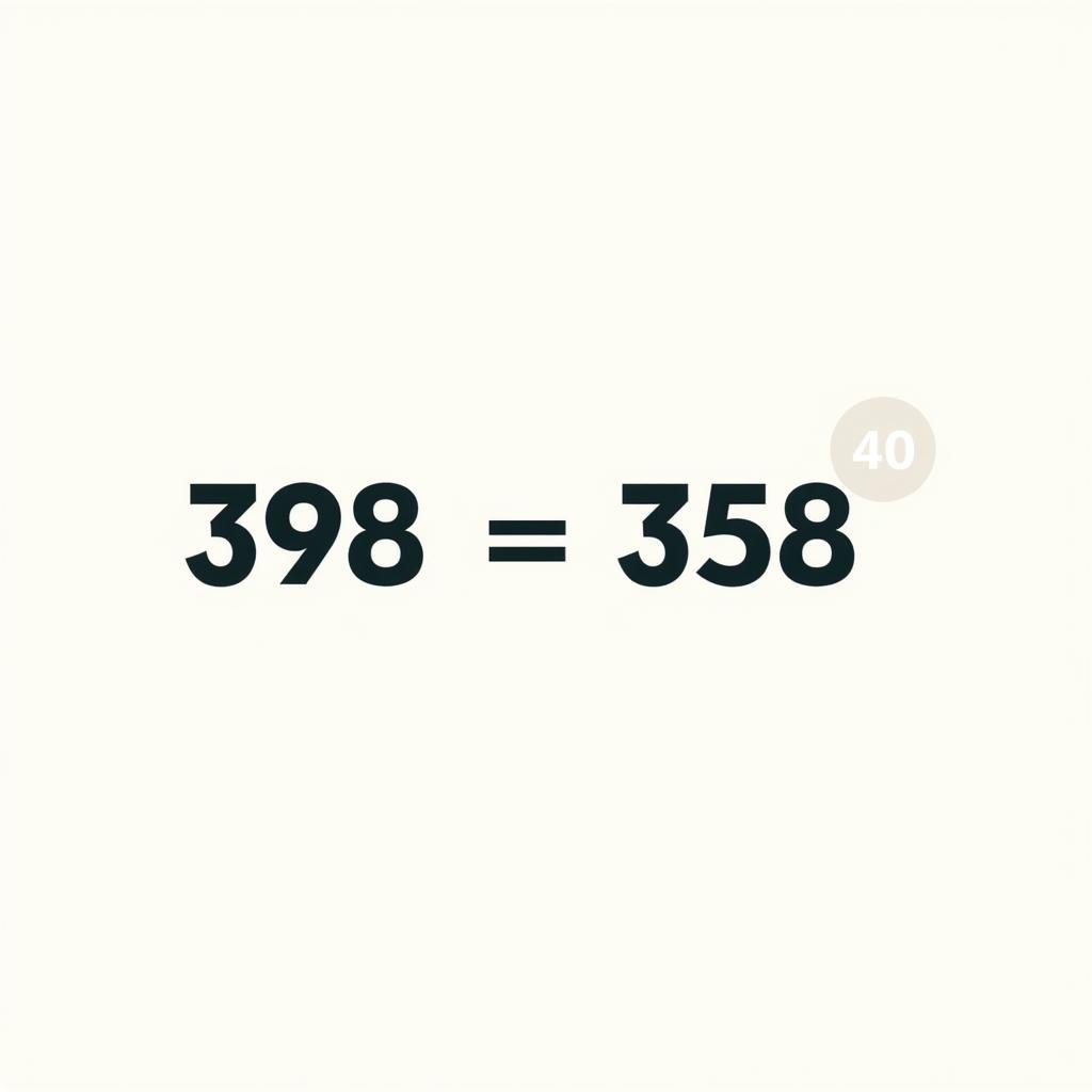 Calculation of 40 off 398