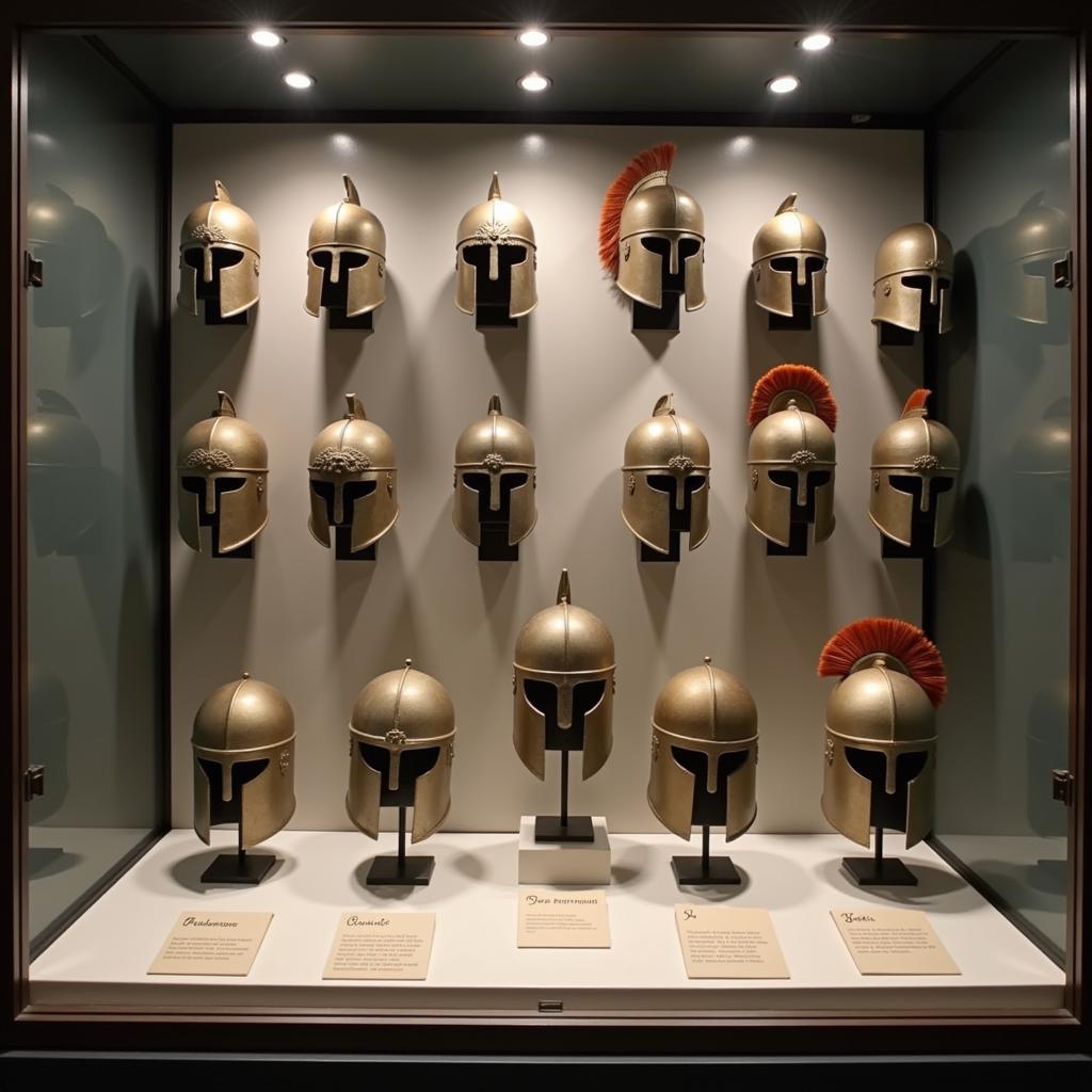 Display Case for Ancient Greek Helmets Collection