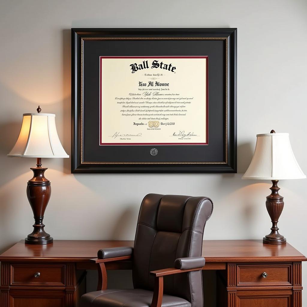 Displaying Your Ball State Diploma Frame