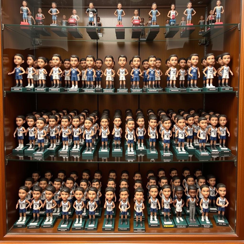 Impressive Display of a Giannis Antetokounmpo Bobblehead Collection