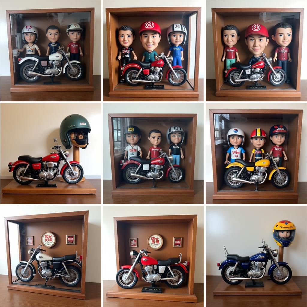 Creative ways to display moto bobbleheads