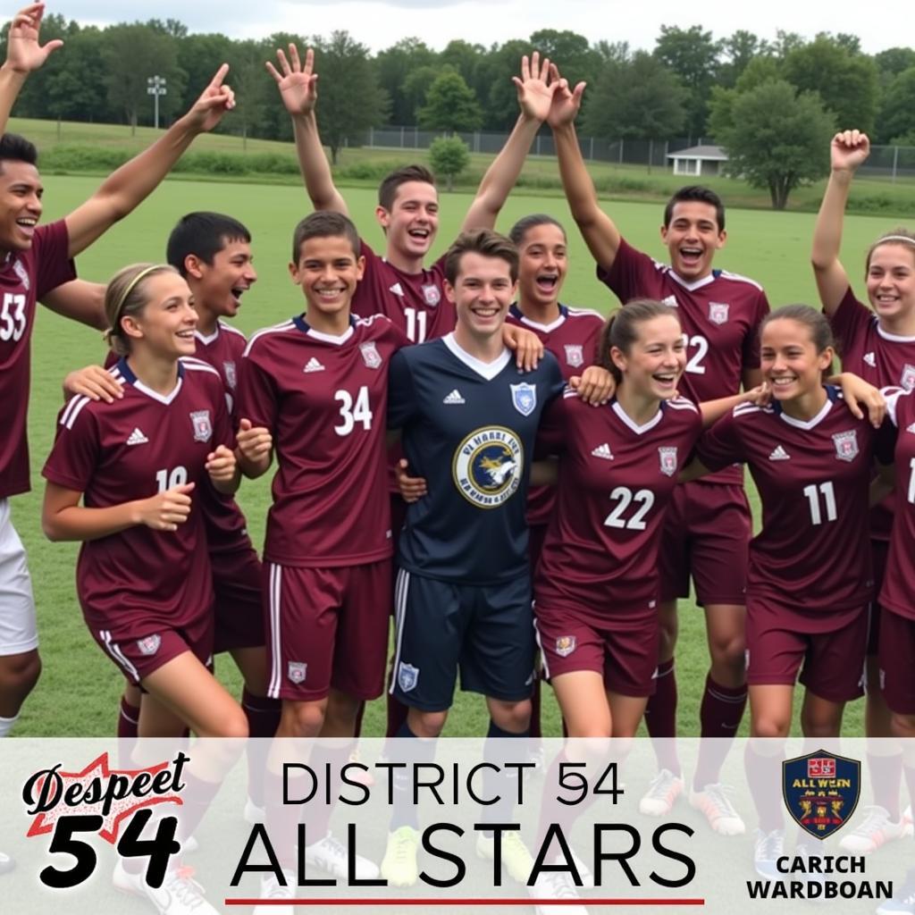 District 54 All Stars Celebrating a Victory