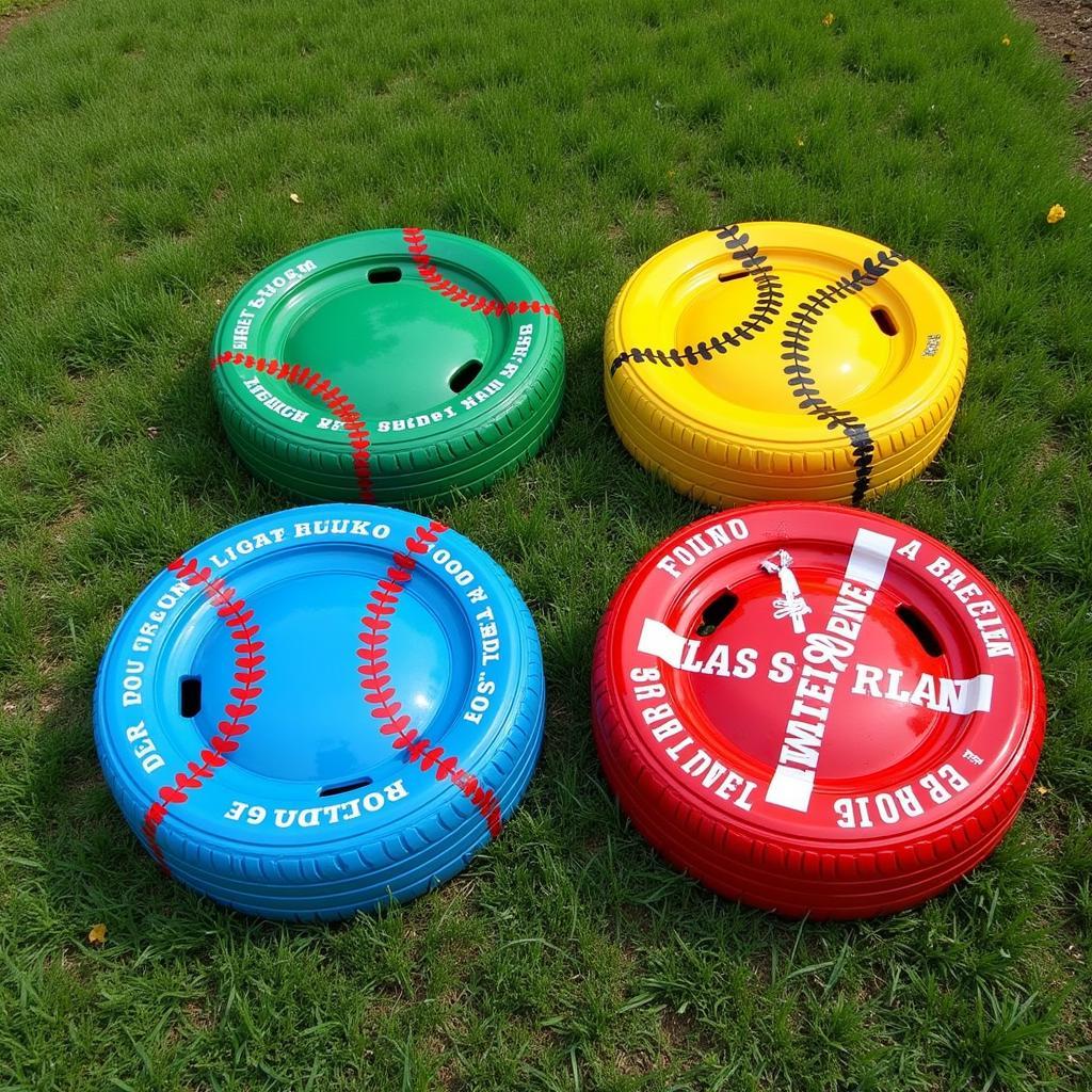 Creative DIY Backyard Baseball Bases Made from Recycled Tires