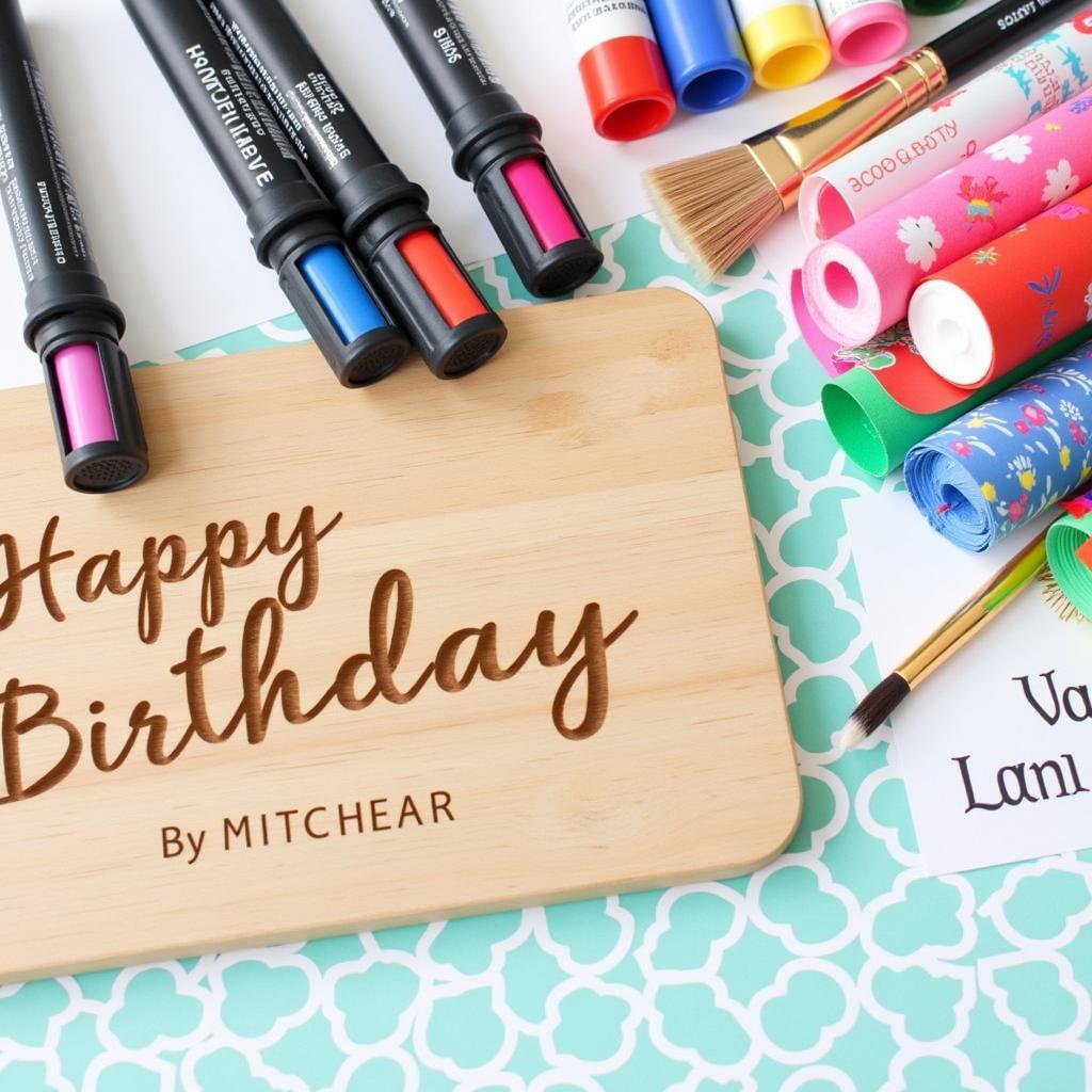 DIY Family Birthday Sign Materials for Crafting