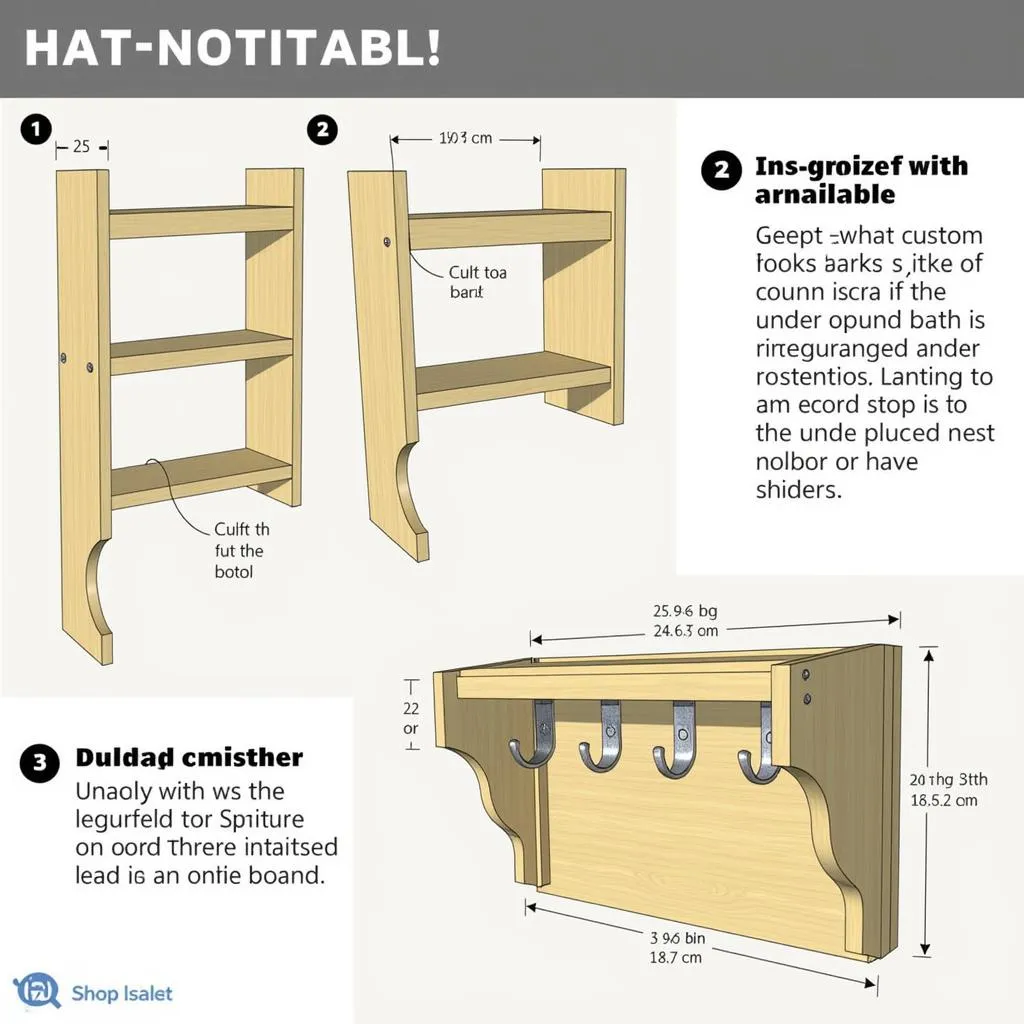 DIY Hat Shelf with Hooks