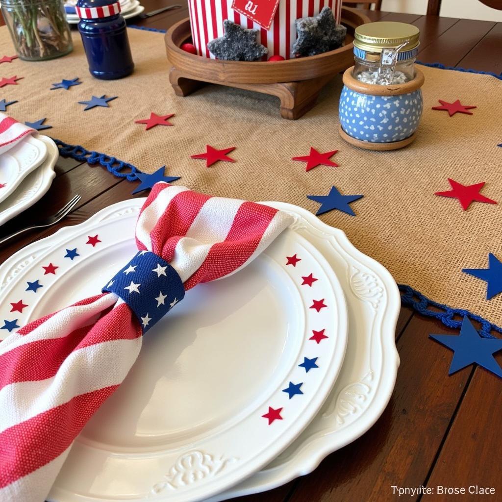 DIY July 4th table runner decorations