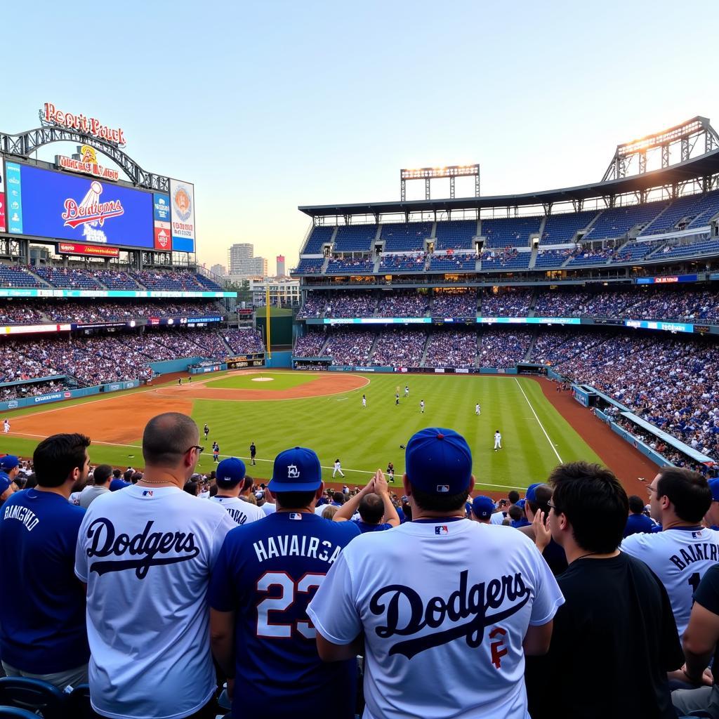 Dodgers Fans at Dodger Stadium