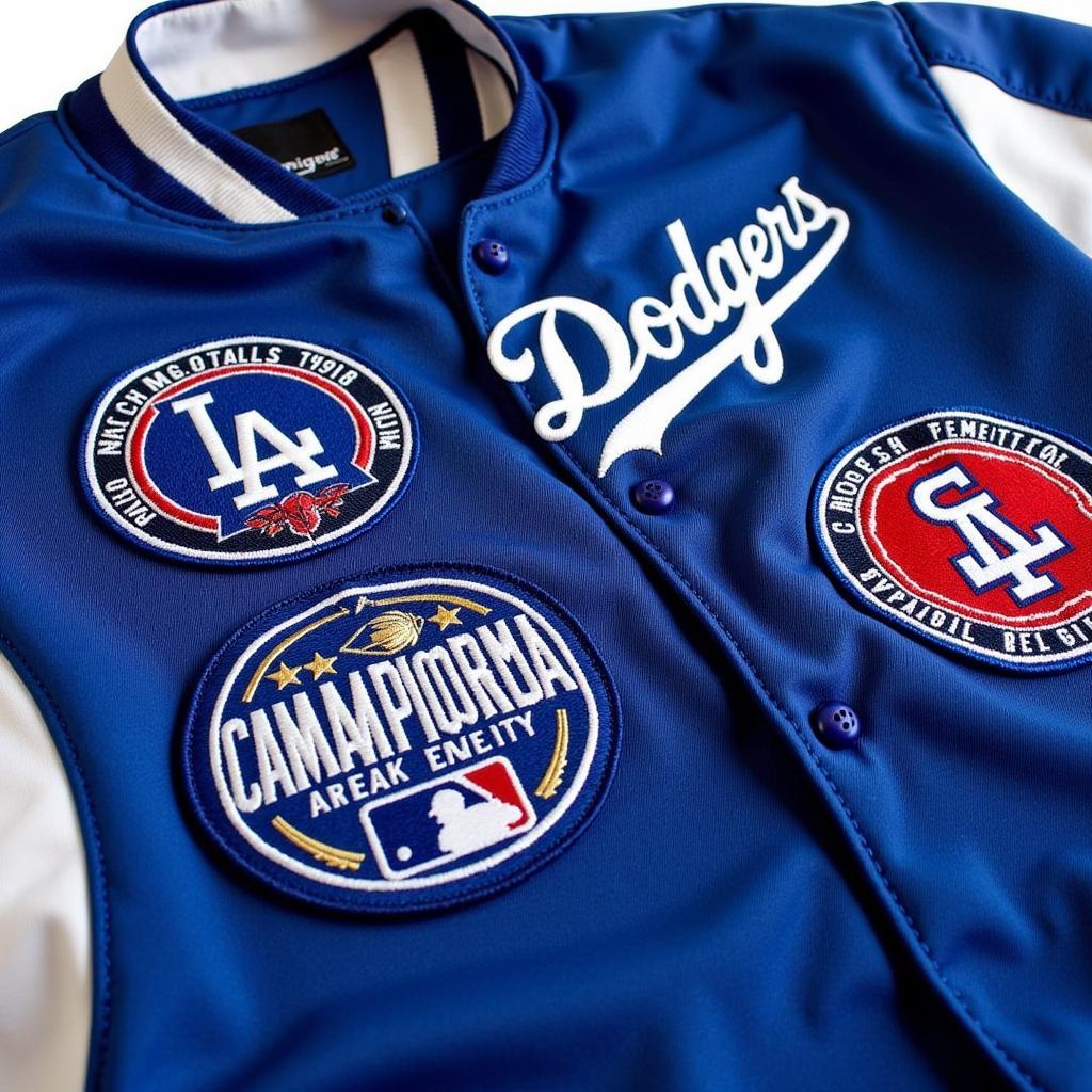 Dodgers Championship Jacket Close-up