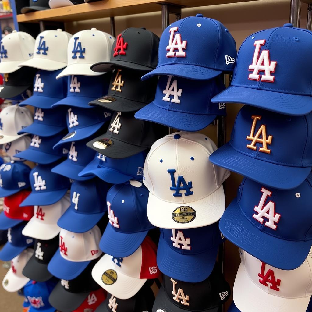 Dodgers Korean Hat Display