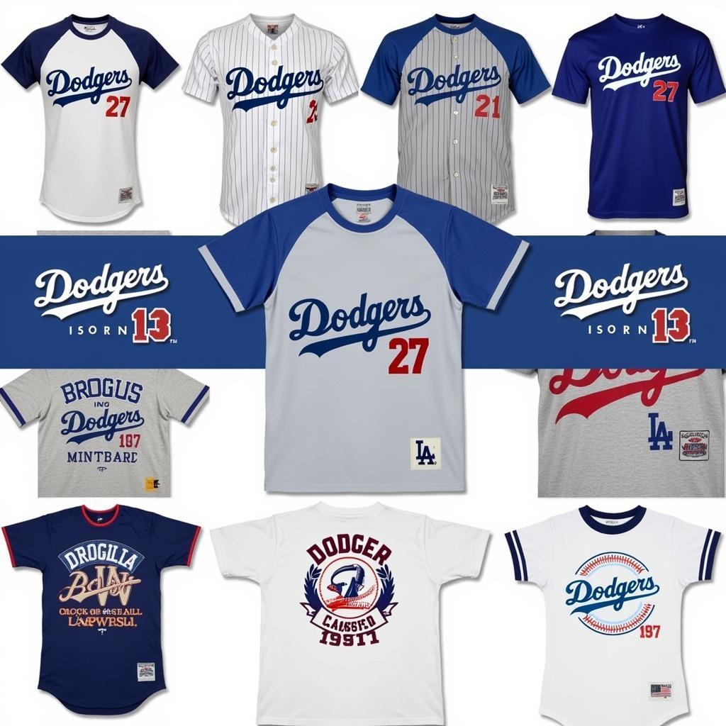 Different Styles of Dodger Baseball Shirts