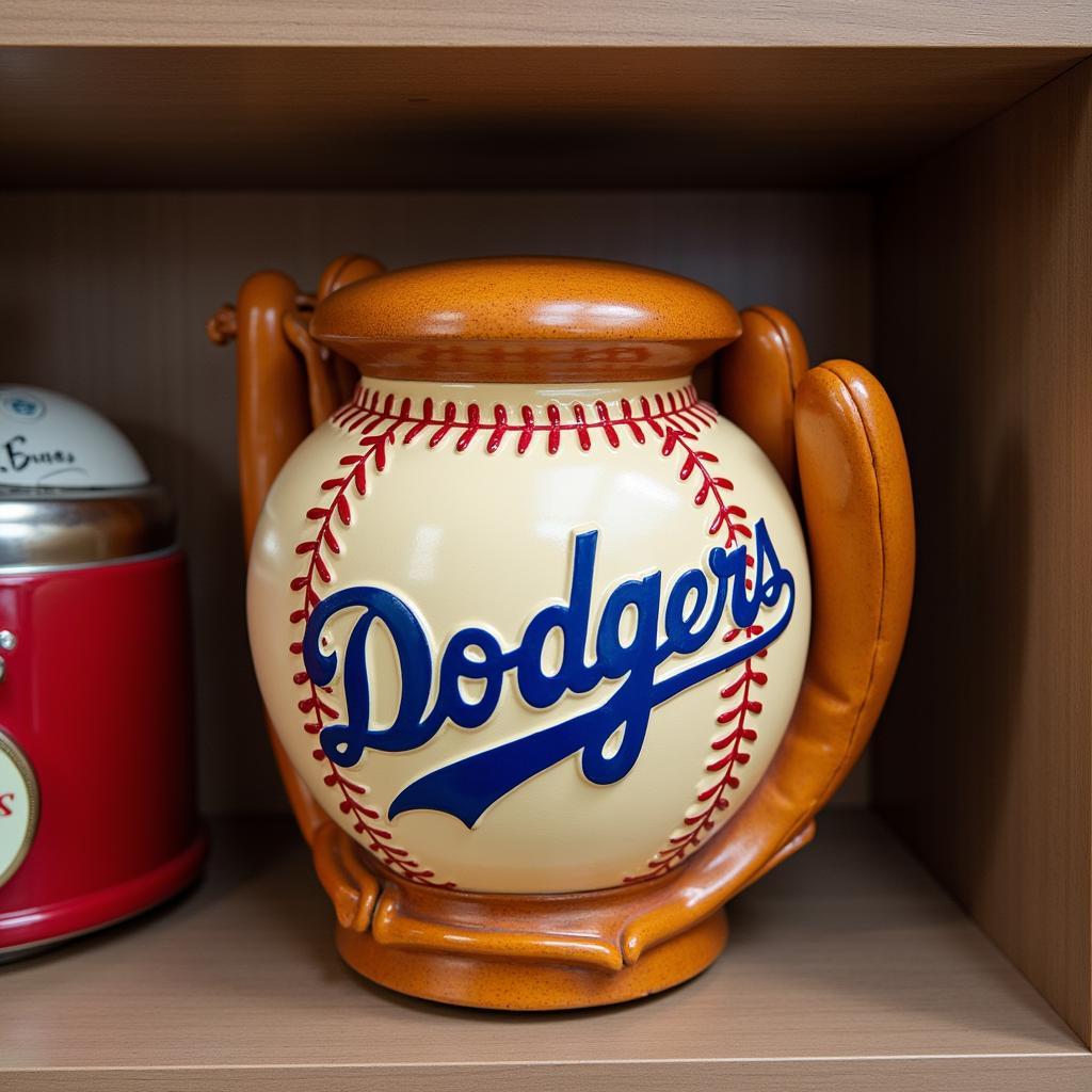 Dodgers Urn with Baseball Glove