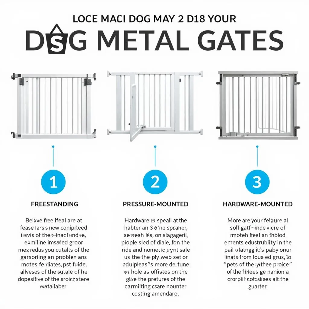 Different types of dog metal gates