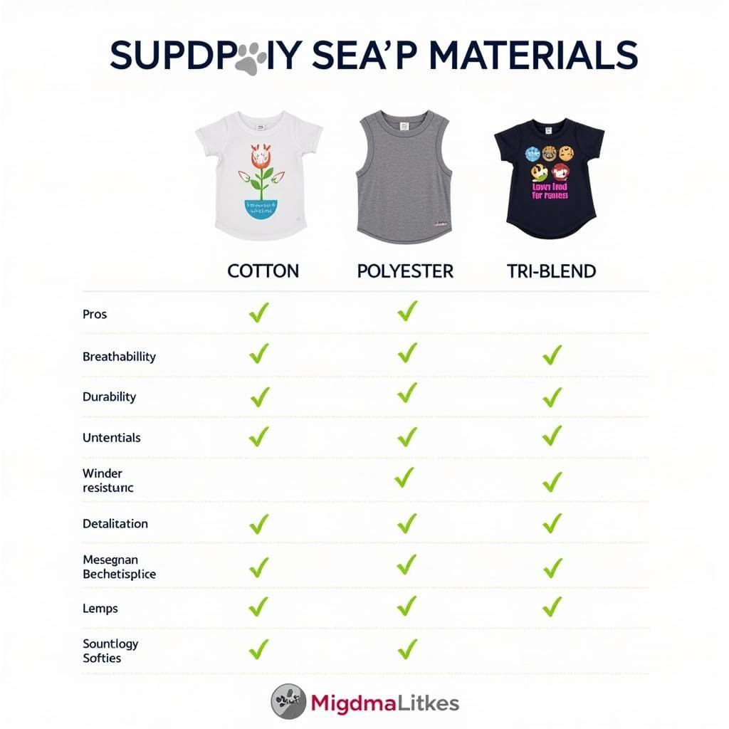 Comparing Dog Paw Shirt Materials