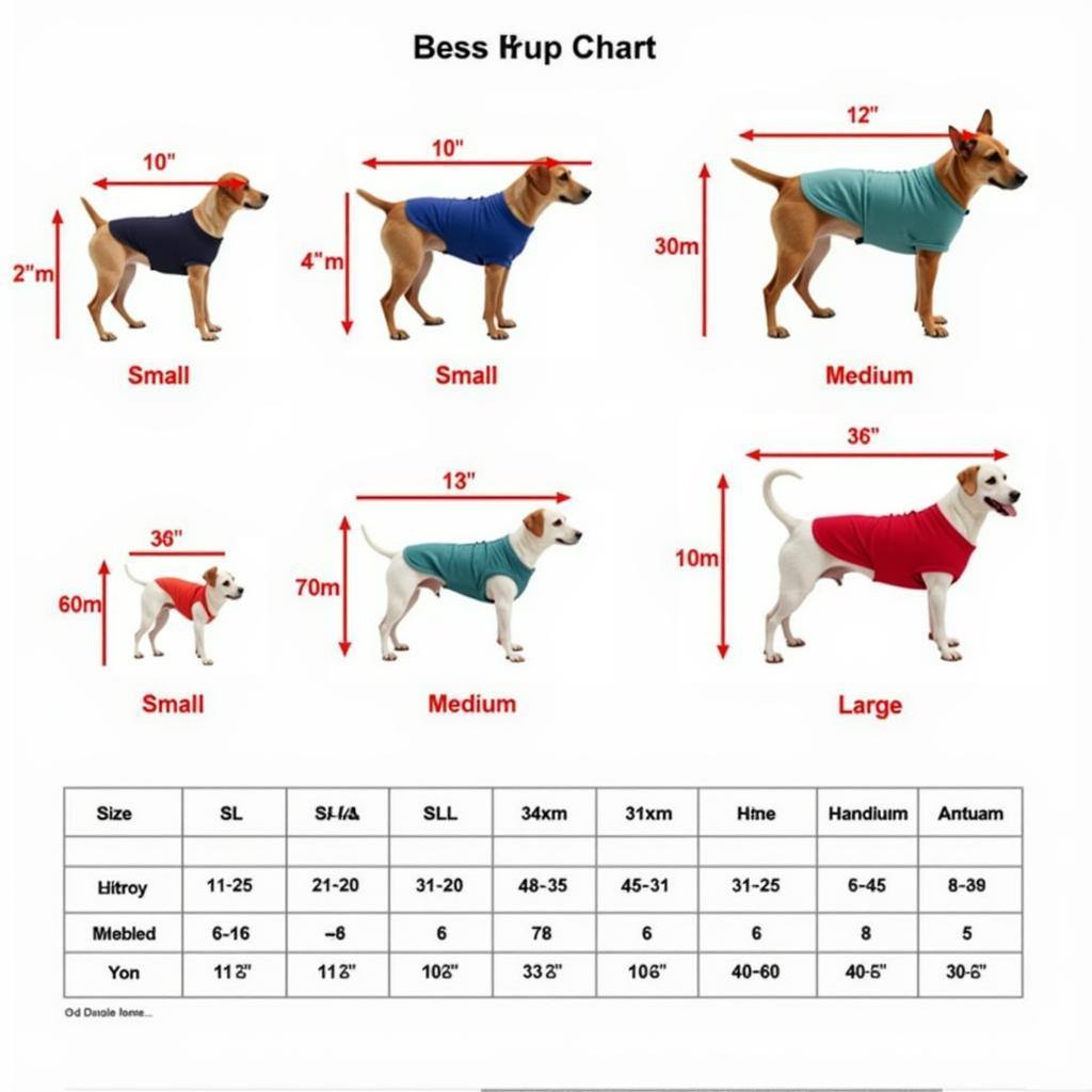 Dog Shirt Size Chart