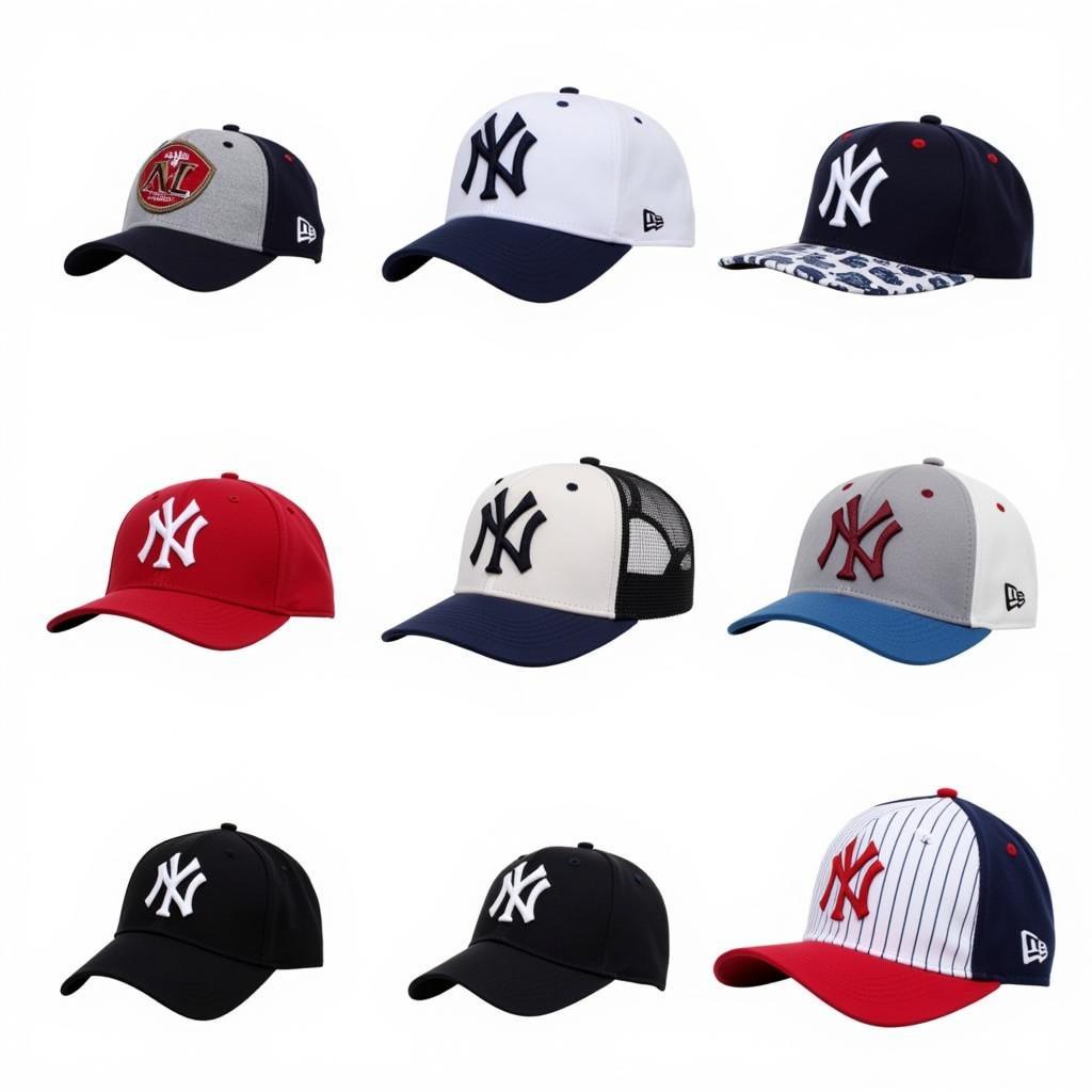 Different styles of dog Yankee hats