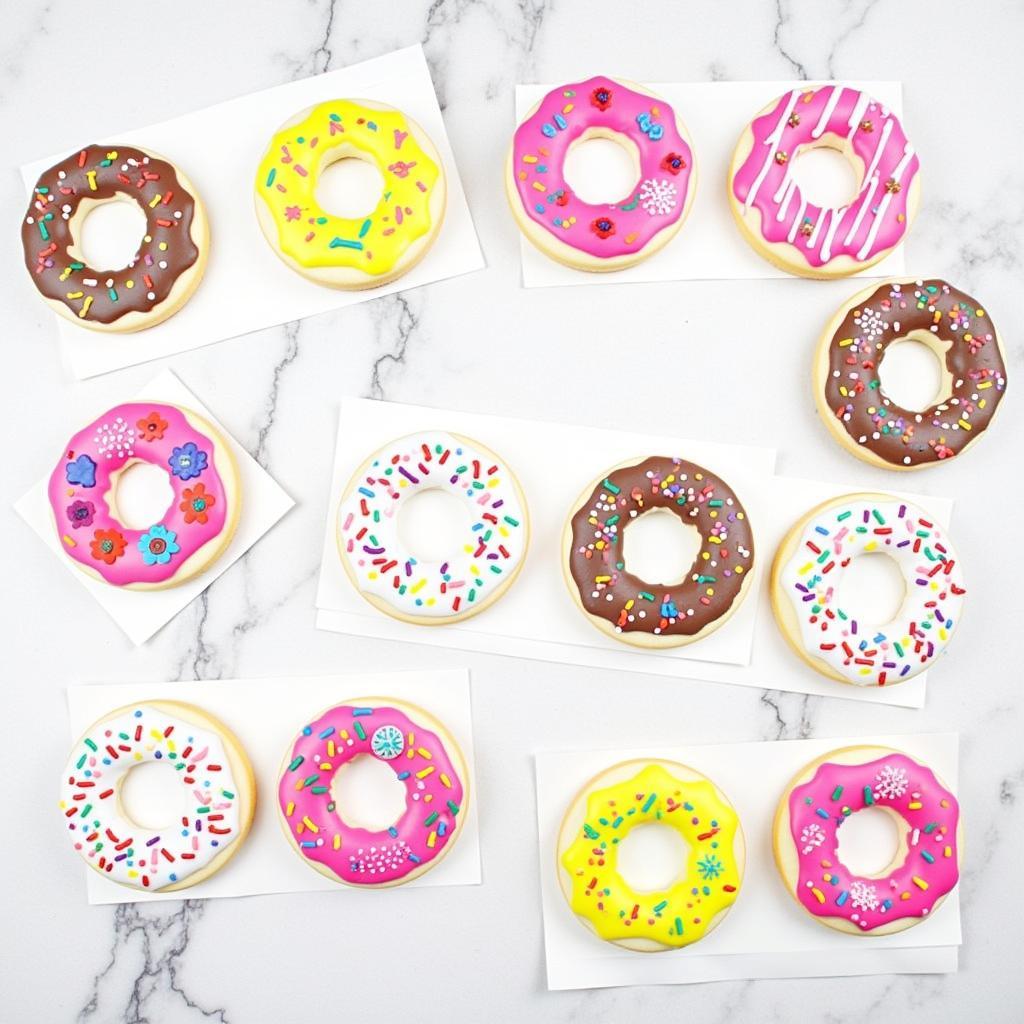 Beautifully decorated donut seeds printables