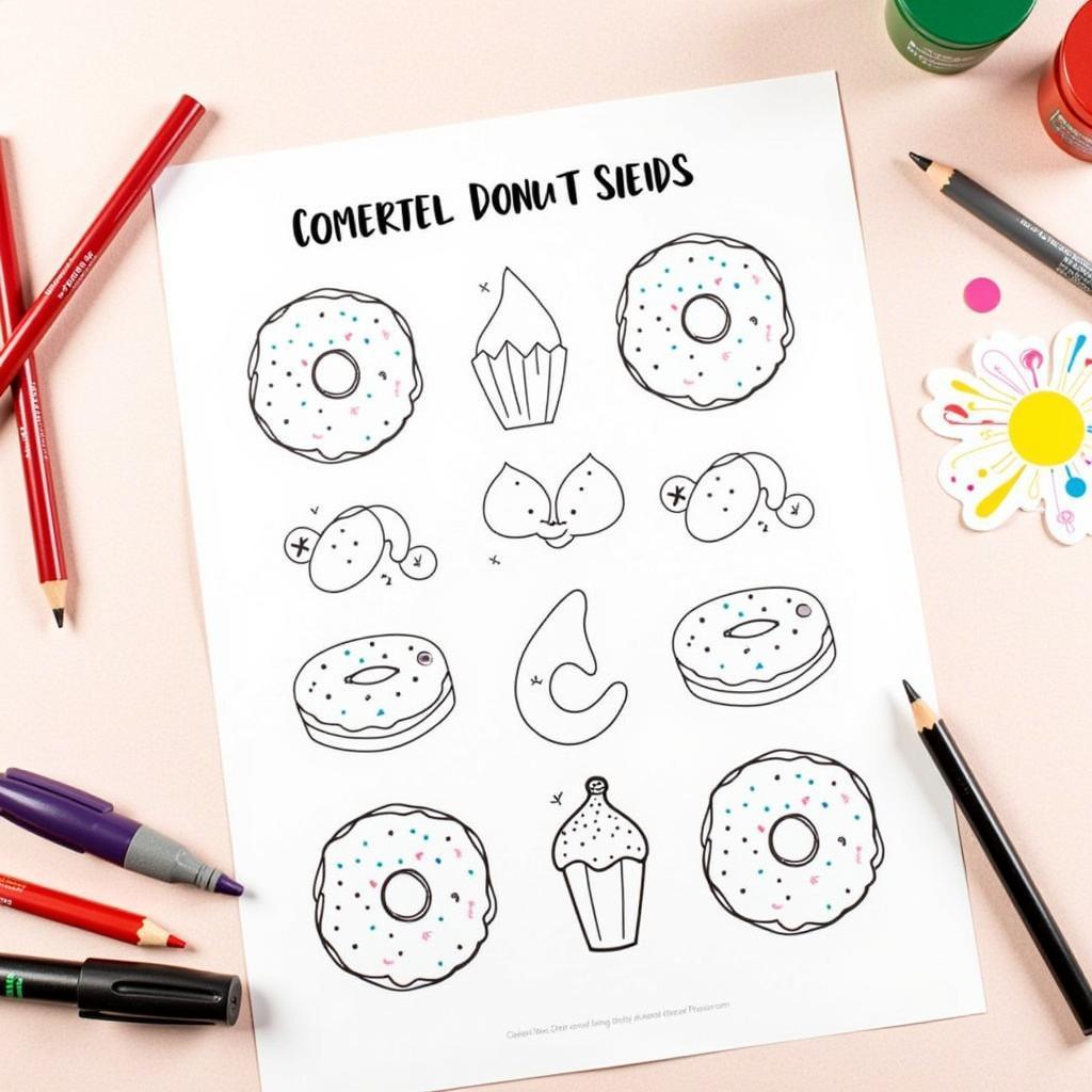 Essential supplies for donut seeds printable activity