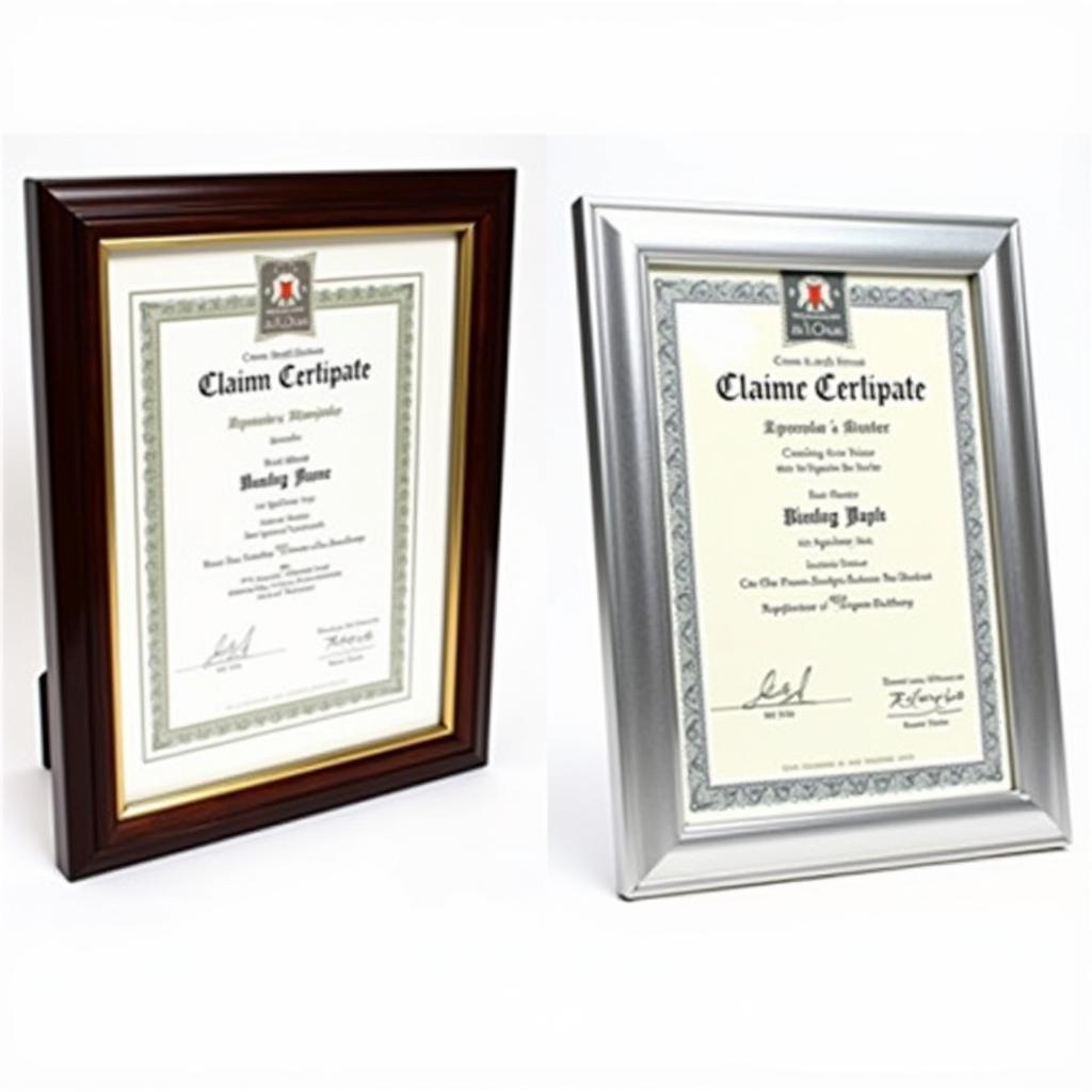 Comparing Wood and Metal Double Certificate Frames