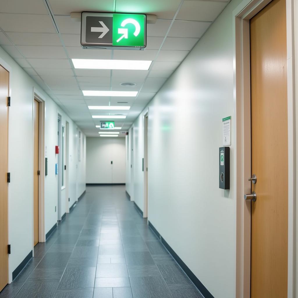 Double-Sided Exit Sign Installation