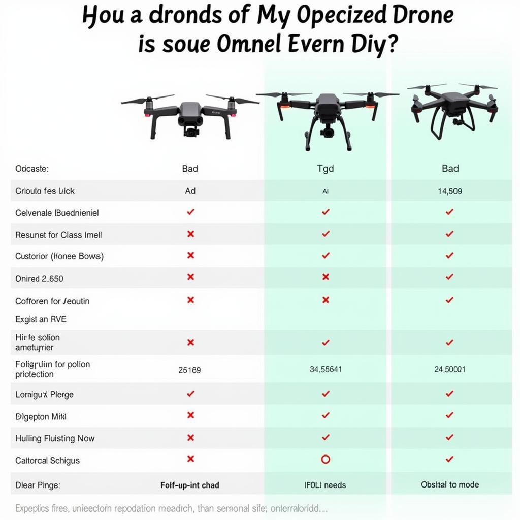 Comparing Drone Features