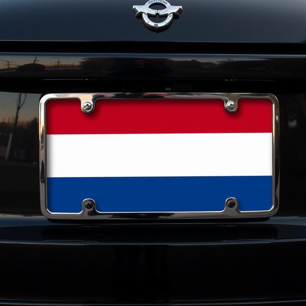 Dutch flag license plate frame