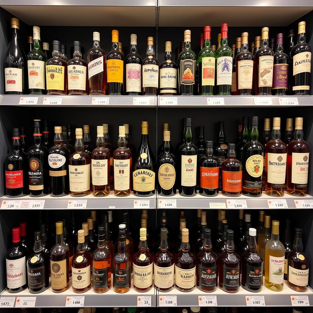 Duty Free Liquor Display at JFK Airport