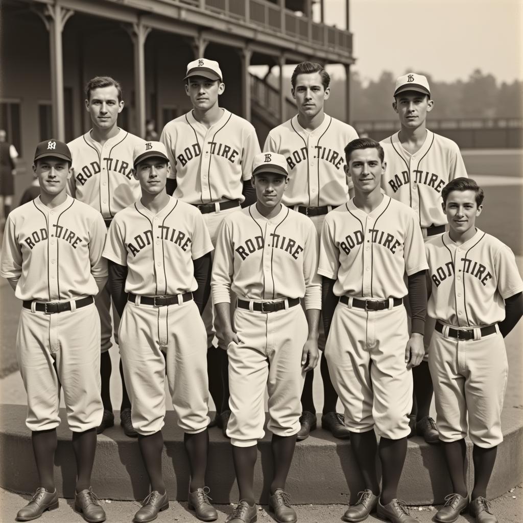 Early Baseball Uniforms: Players Donning Cream-Colored Jerseys