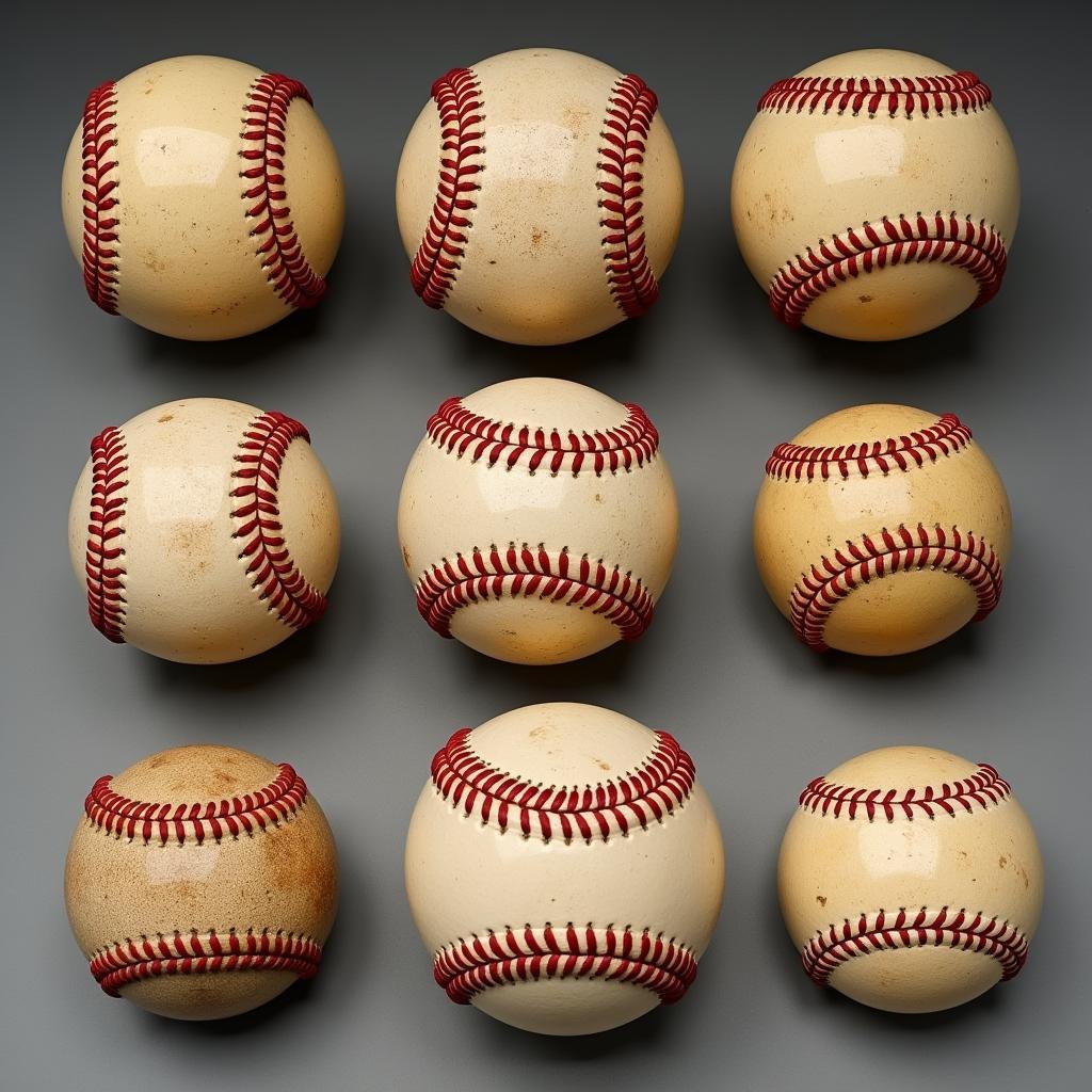 Antique Baseballs Evolution