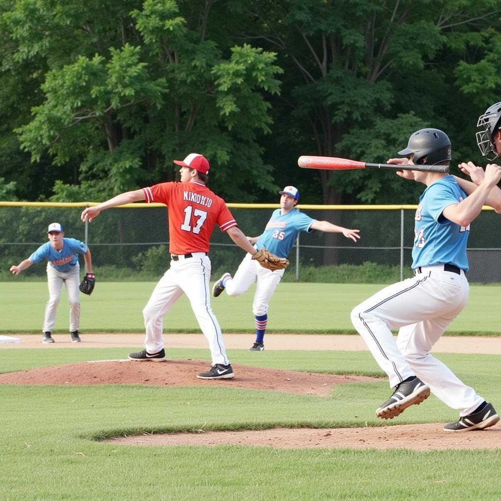 Eastern Mass All Stars Baseball Game Action