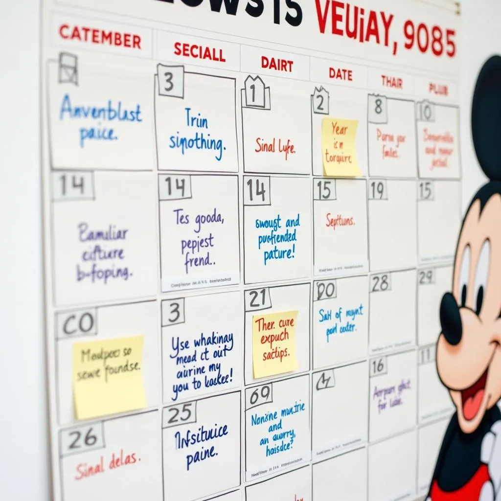 Tips for utilizing a Mickey Mouse calendar