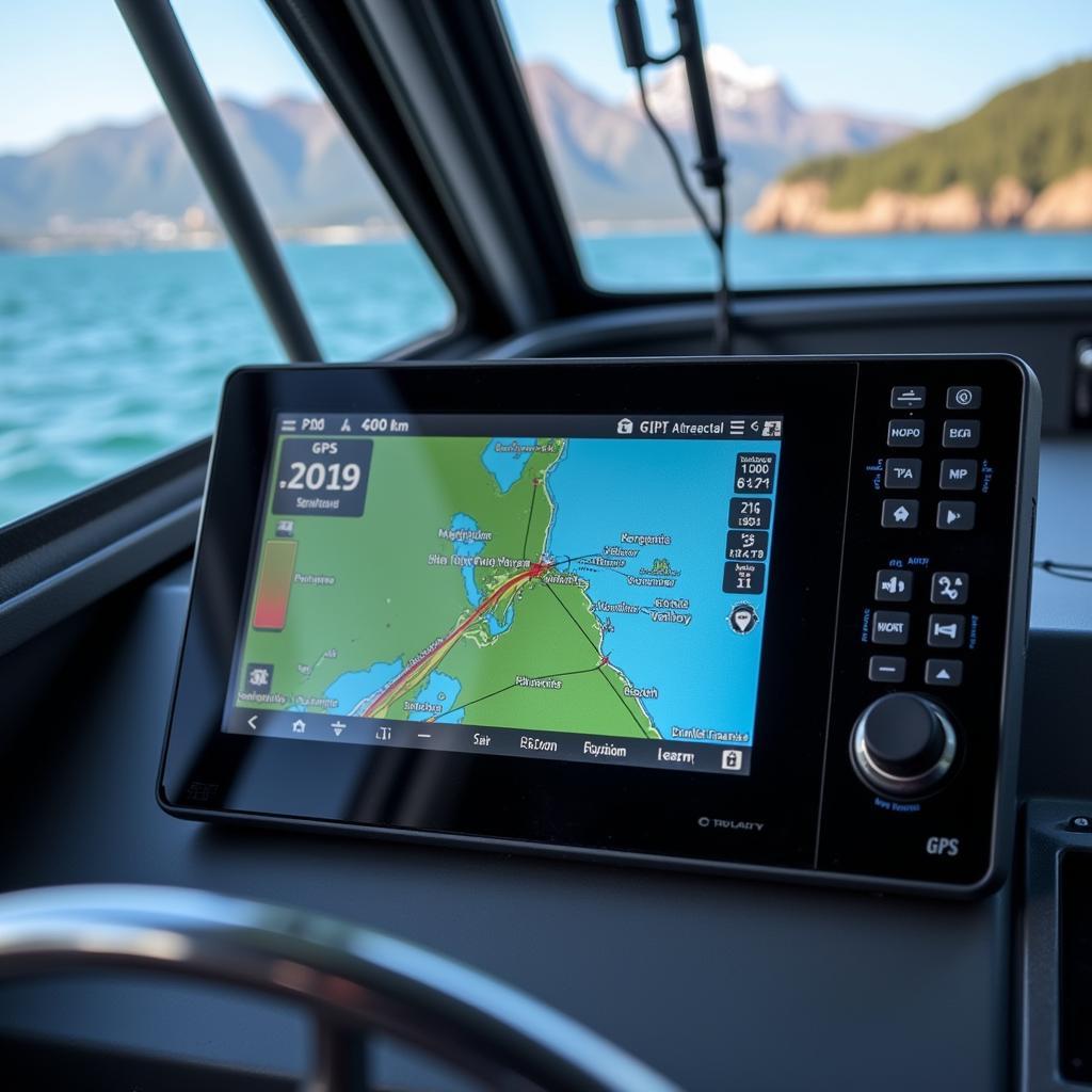 Electronic Navigation Chart on Boat Display