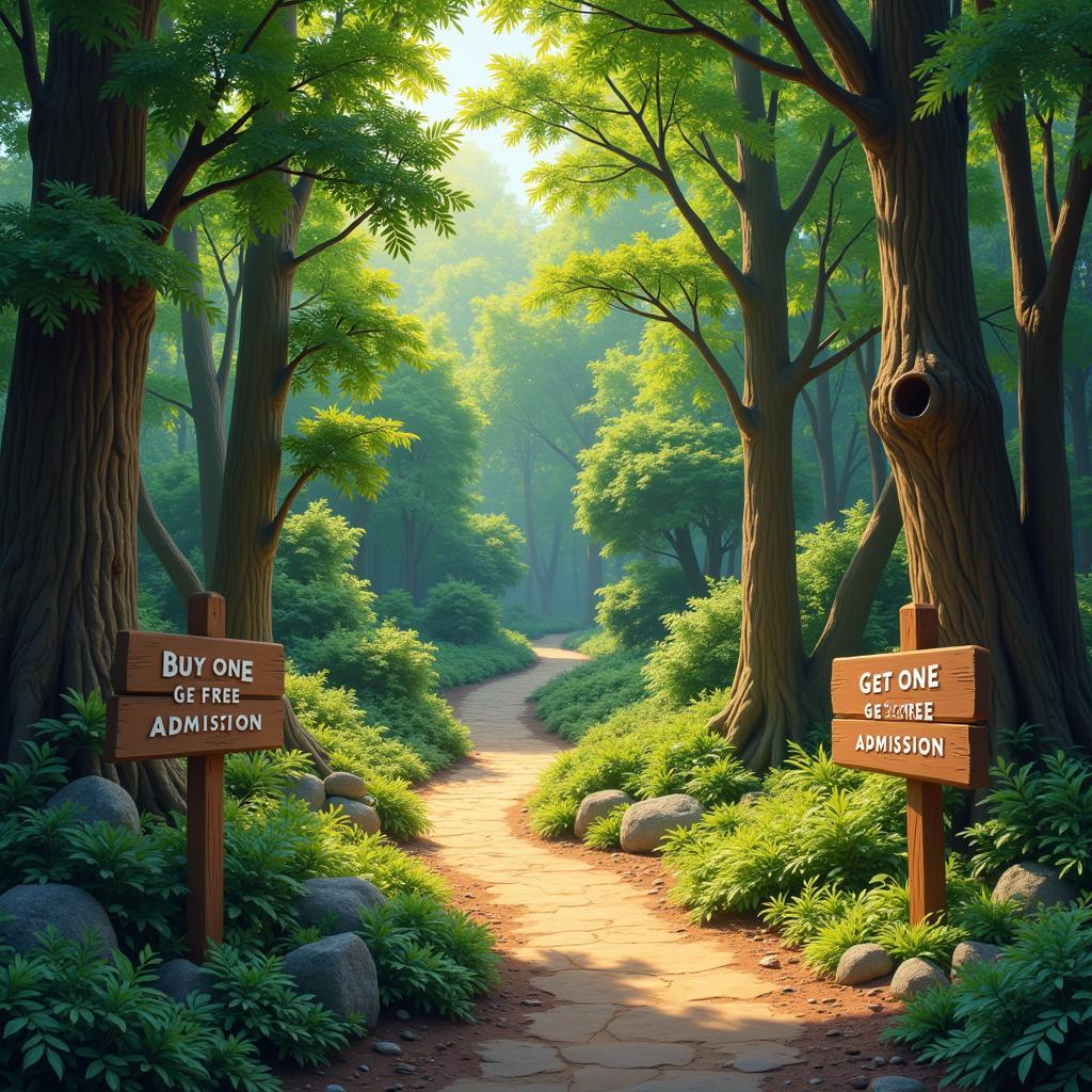 Enchanted Forest Pathway with BOGO Offer