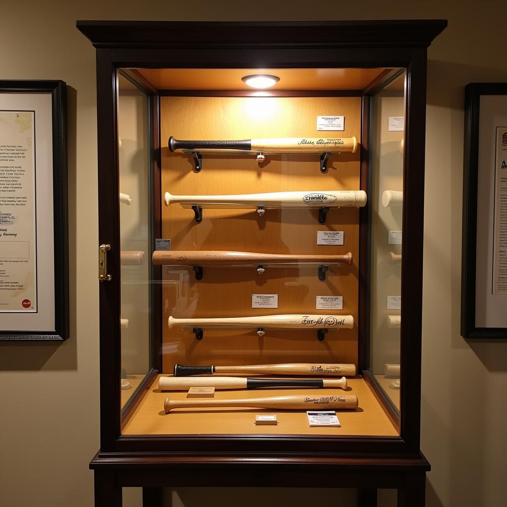 Enclosed Mini Baseball Bat Display Case