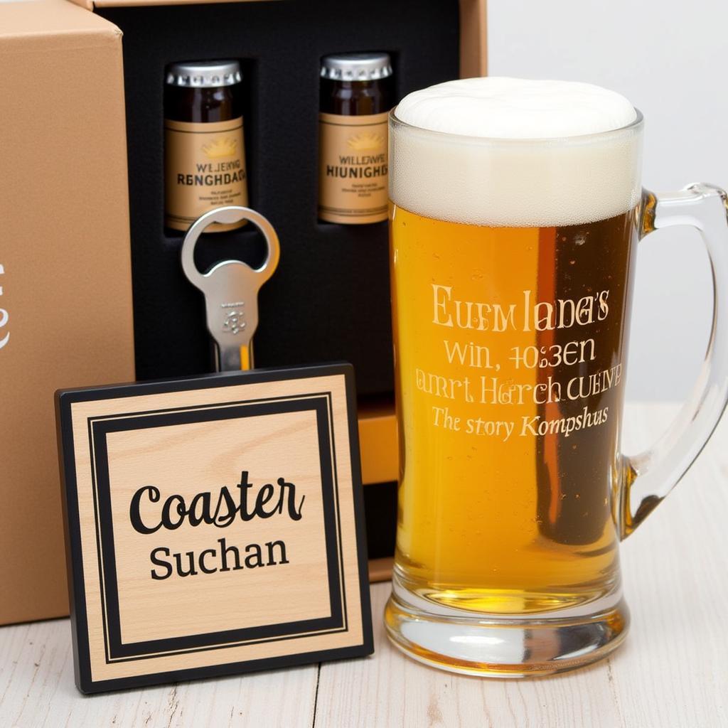 Engraved Beer Stein Gift Set