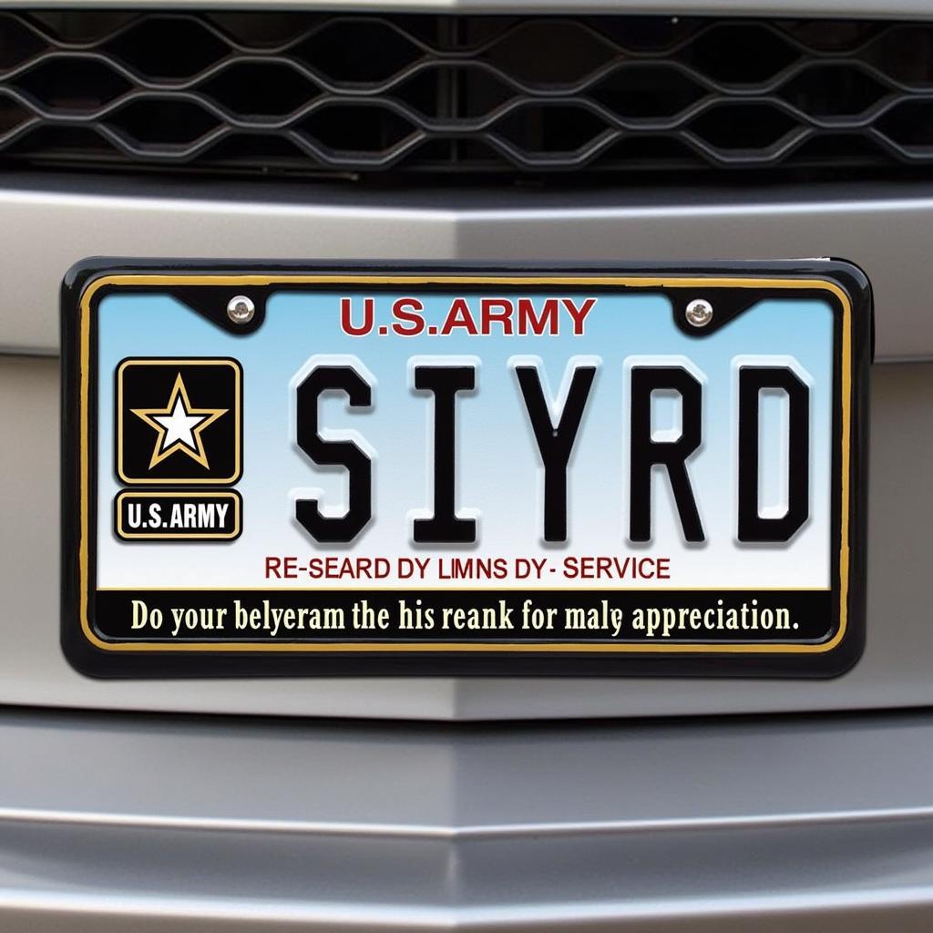 Personalized Engraved US Army Retired License Plate Frame