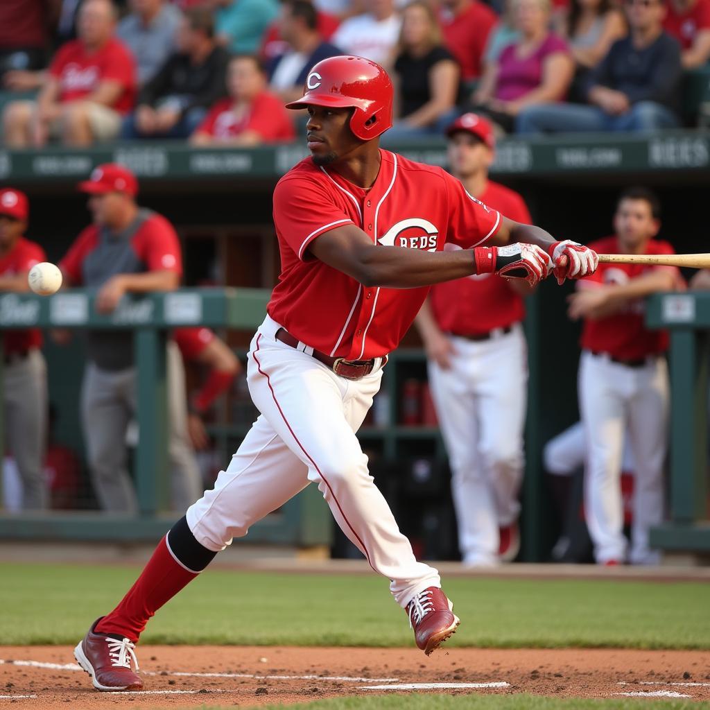 Eric Davis in his Cincinnati Reds jersey