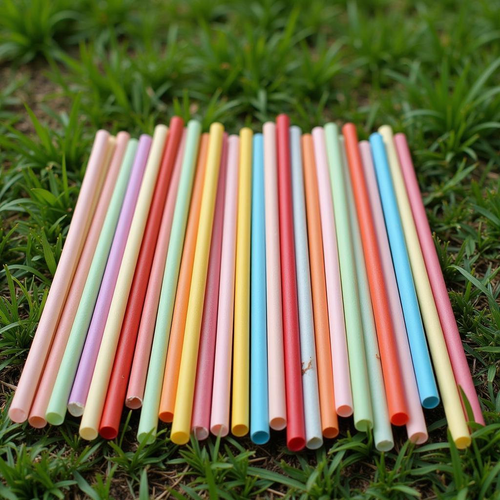 Biodegradable Extra Long Paper Straws in Various Colors