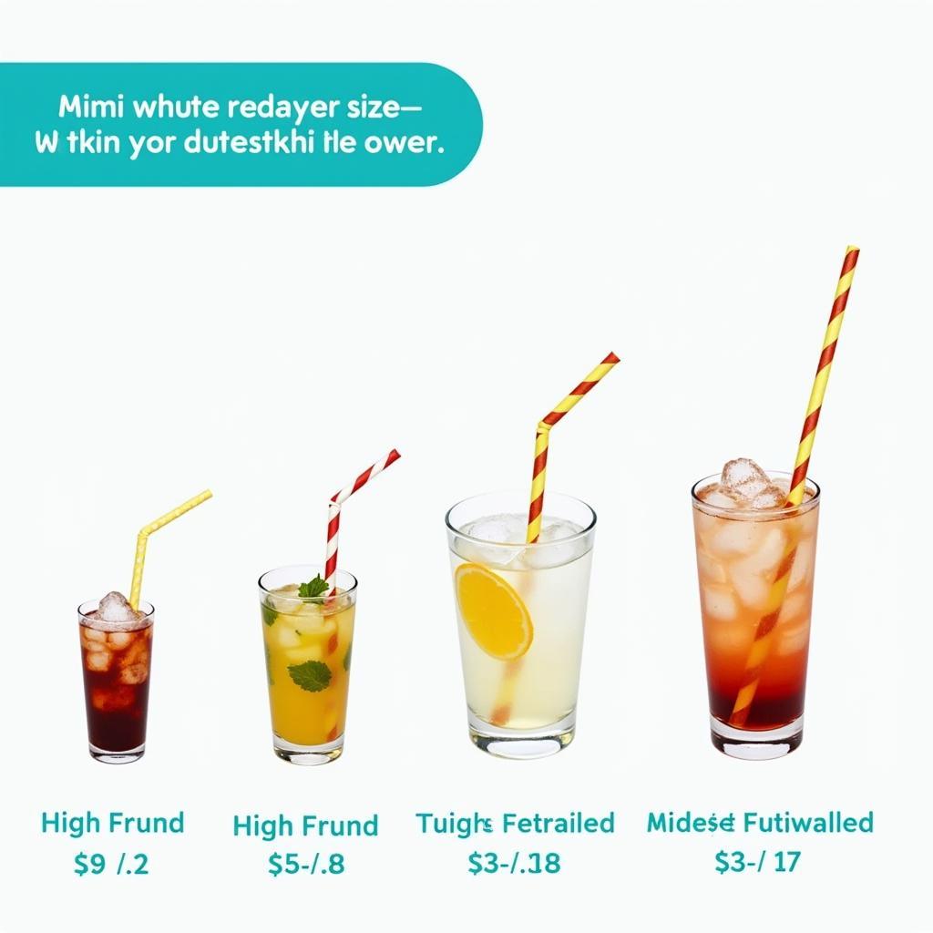 Various Sizes of Extra Long Paper Straws for Different Drinks