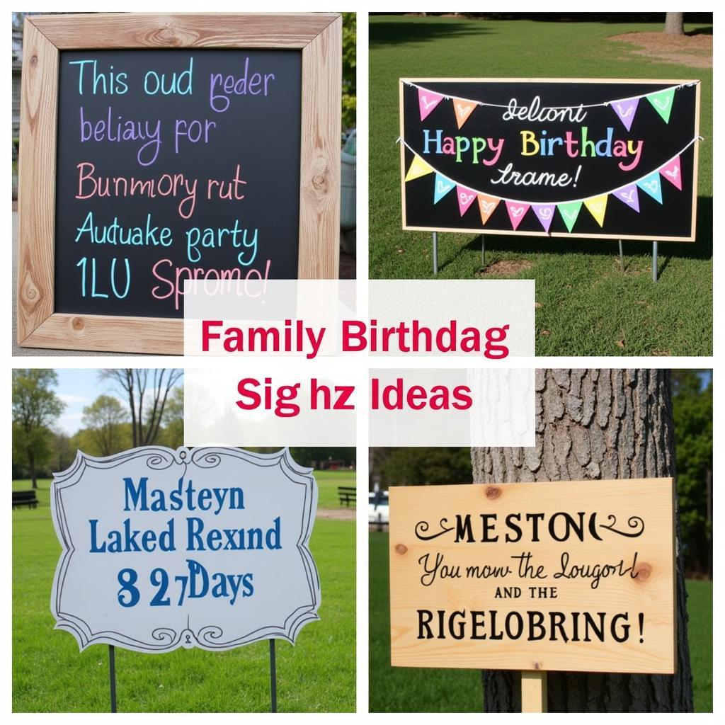 Family Birthday Sign Ideas for Different Themes