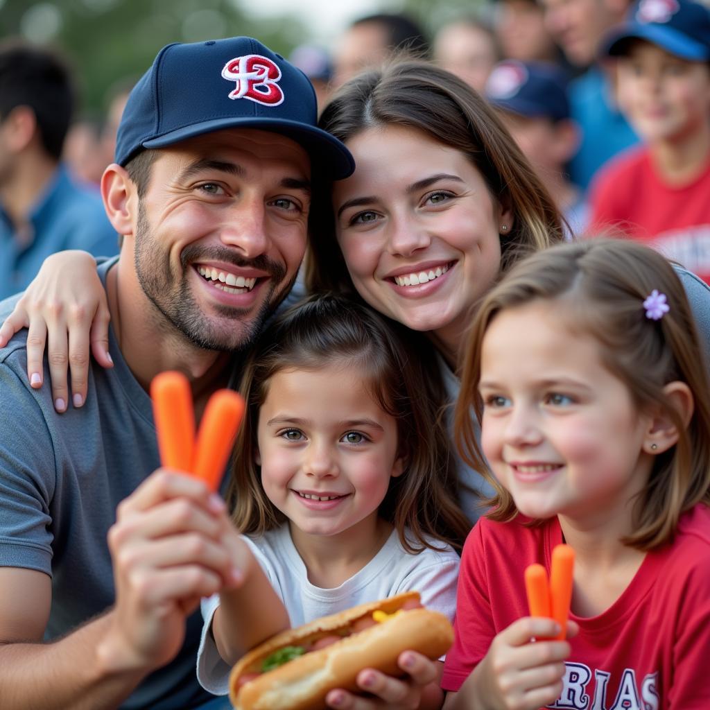 Family Enjoying East Valley Baseball Game