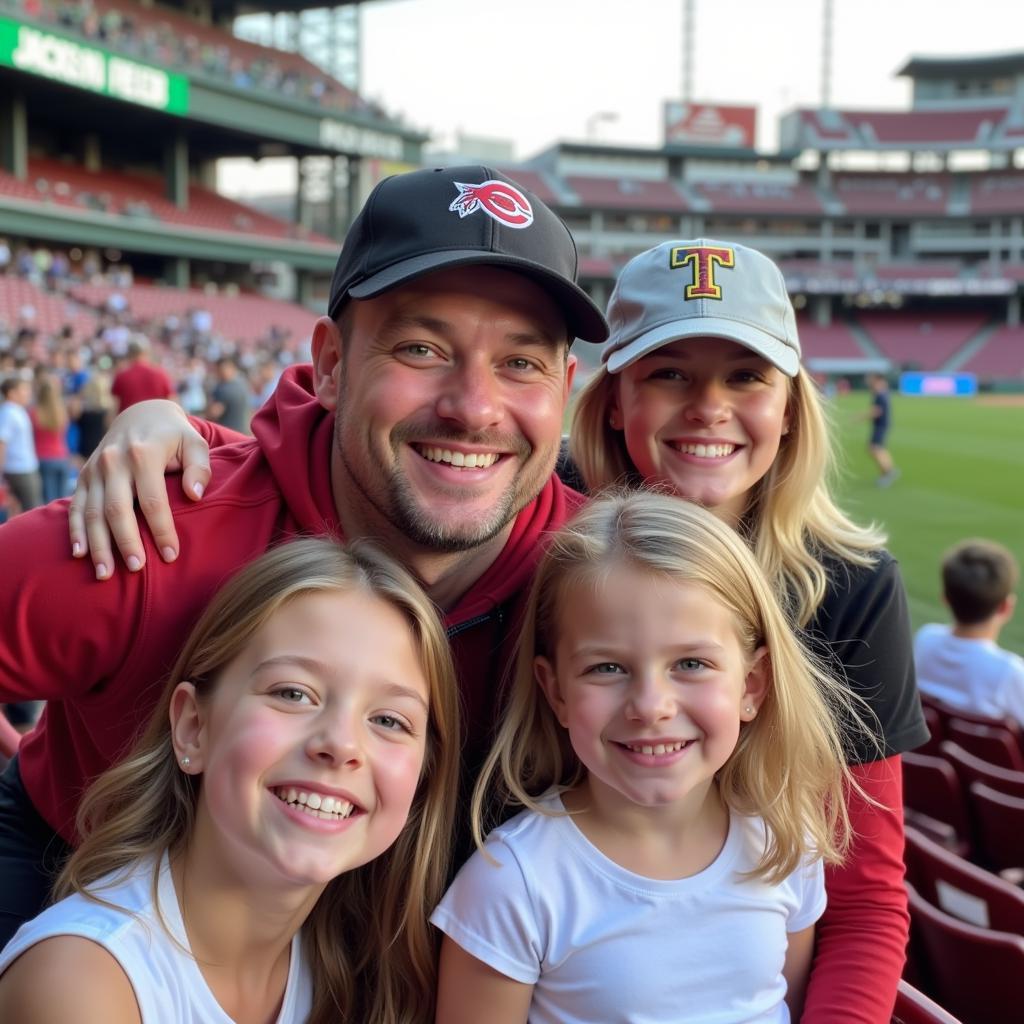  A family enjoying themselves at an event at Jackson Field