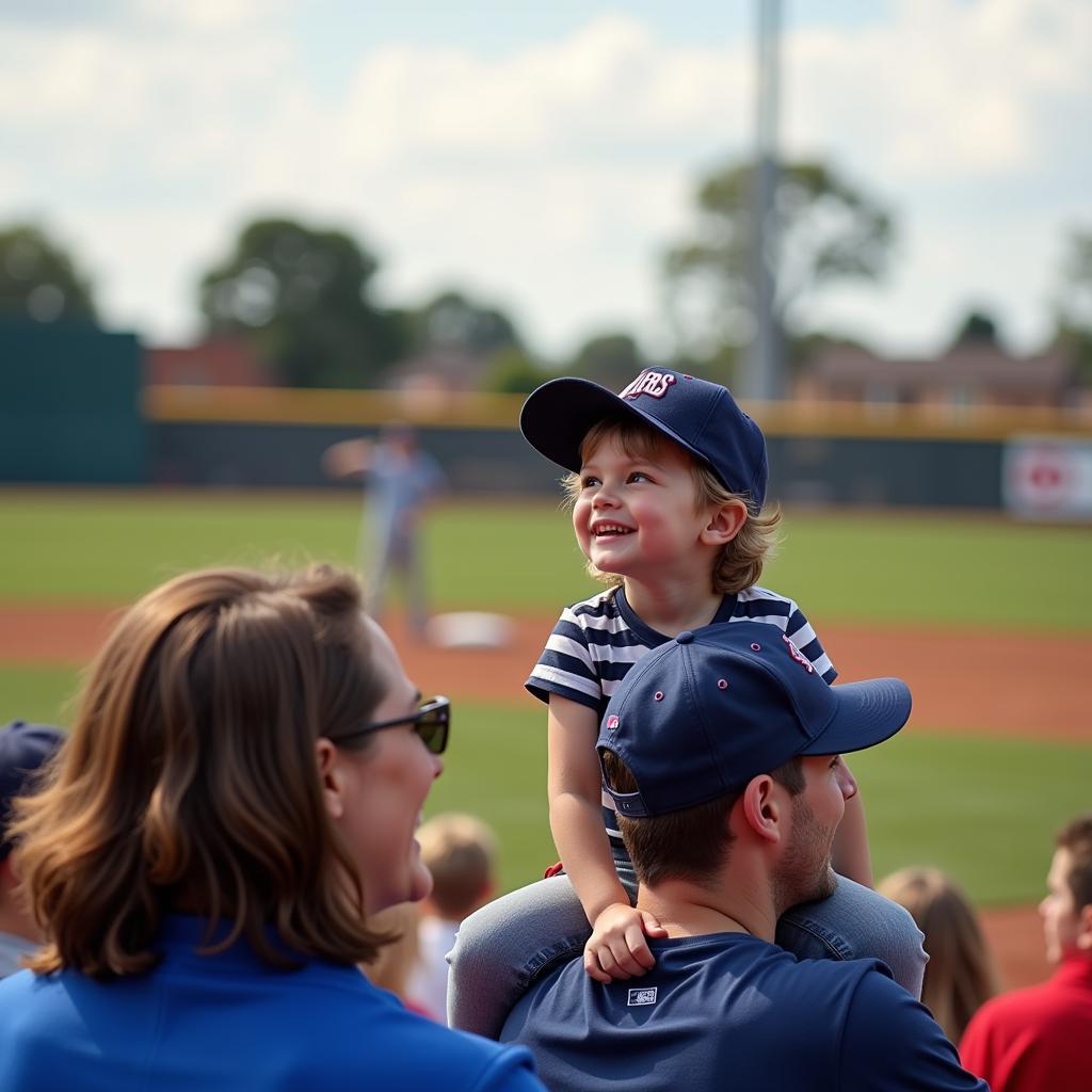 Family Enjoying Parkview Baseball Game