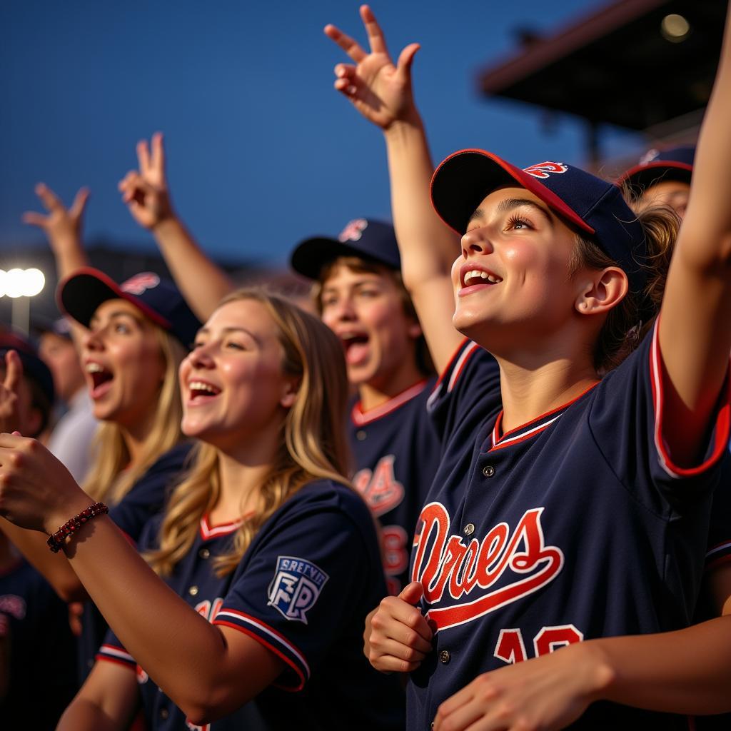 Fans Cheering at a Three Rivers Baseball Game